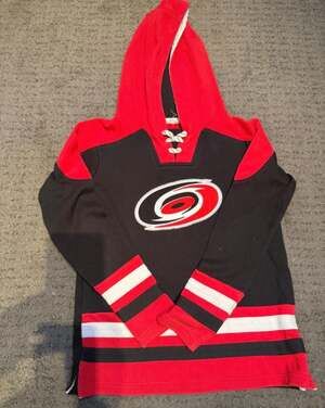Carolina Hurricanes '47 Brand Lacer Hockey Pullover Hoodie